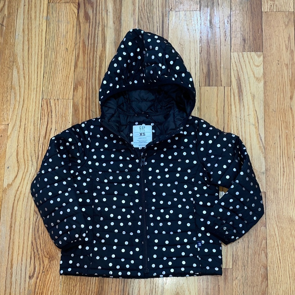 GAP Kids Black and White Polka Dot Jacket XS 4-5